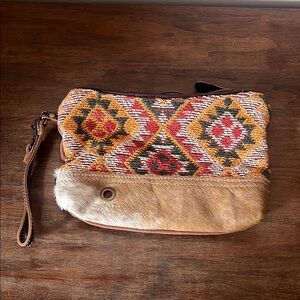 Myra Bag Red and Orange Clutch